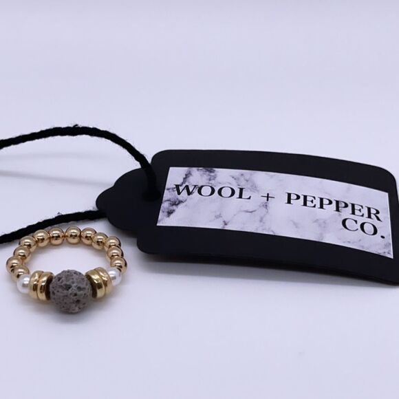 NWT Wool + Pepper Co. Lava Rock Stackable Ring - Picture 1 of 6